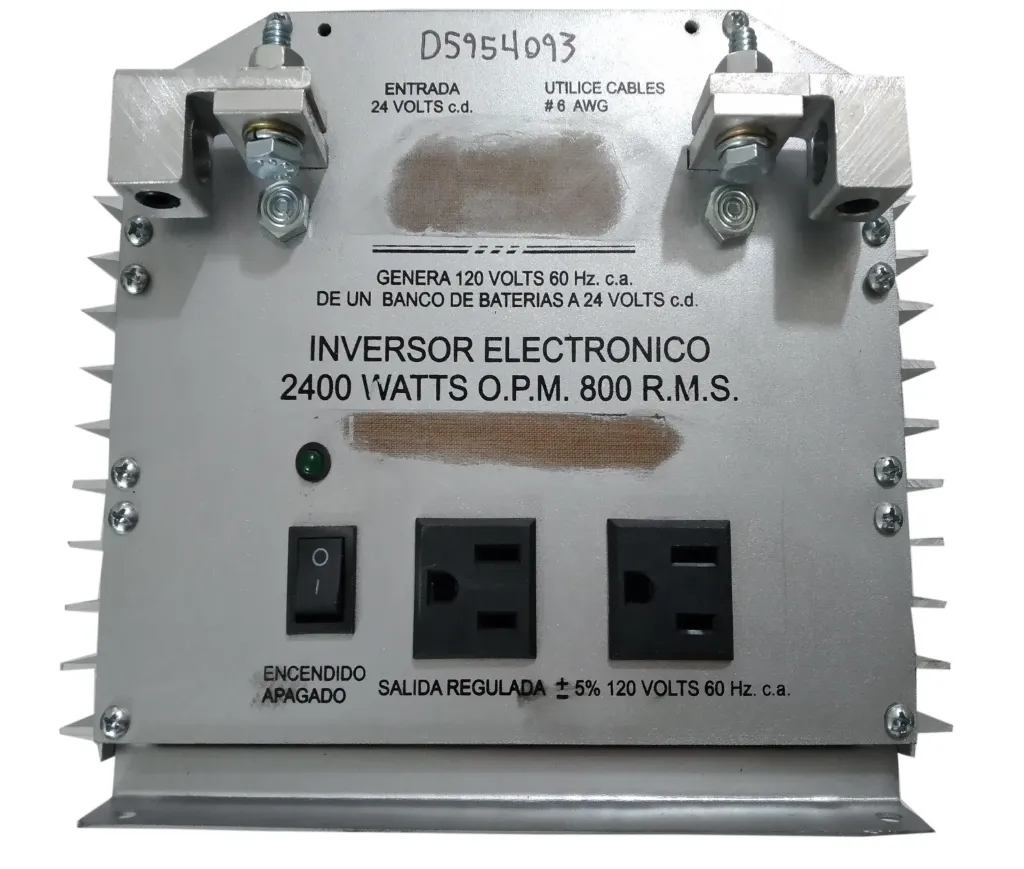 INVERSOR ELECTRICO 2400W 24V 120VCA