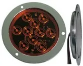 [D46326100] PLAFON 12V 10 LED´S AMBAR BRIDA CROMADA