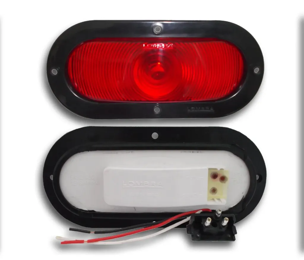 [D46320100] PLAFON 6" OVAL SELLADO ABS C/CON. ROJO