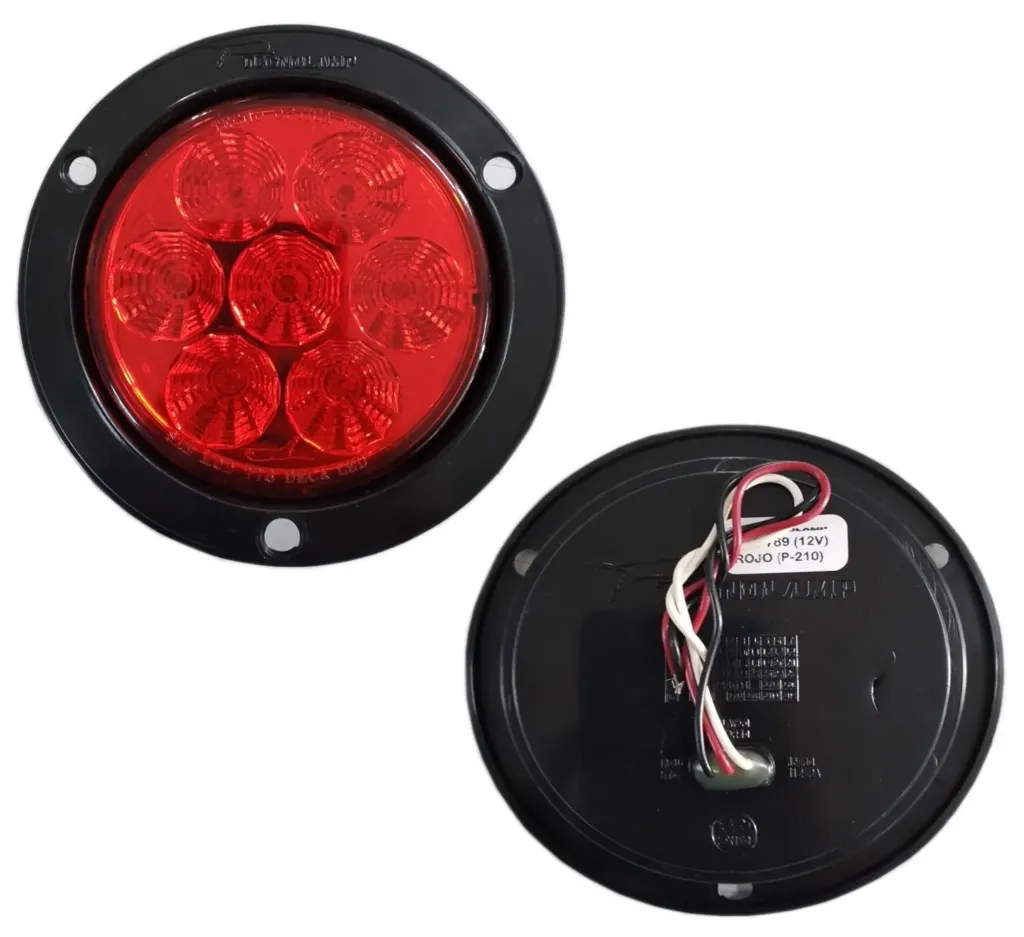 PLAFON 4" ROJO 7 LEDS TUNEL 12V