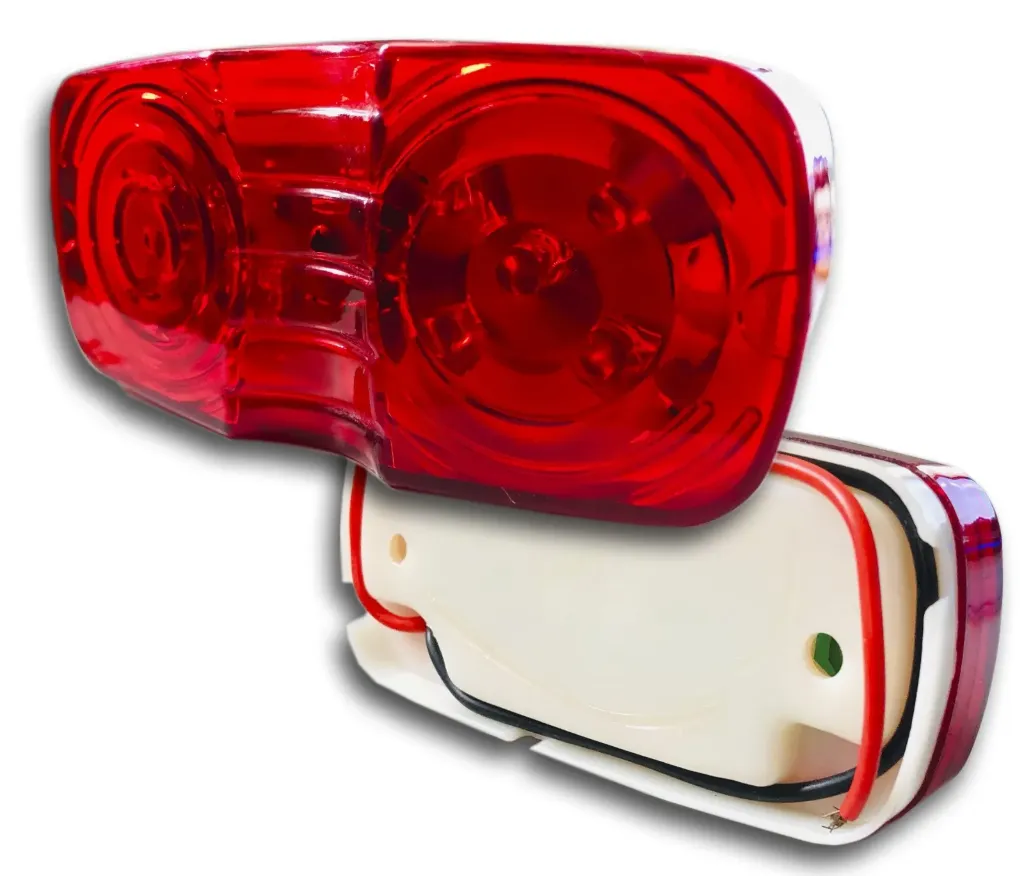 PLAFON ROJO DOBLE OPTICA 12V LEDS