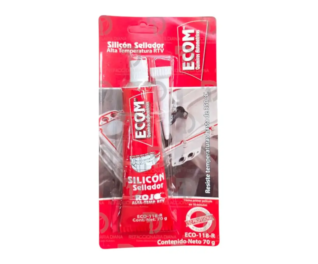 SILICON ROJO ALTA TEMPERATURA ECOM 70GR
