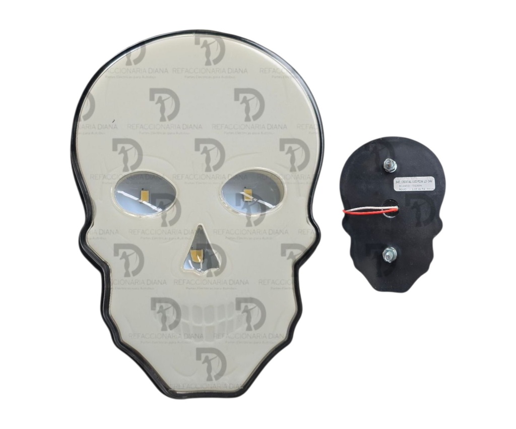 PLAFON CALAVERA 36 LED´S CRISTAL 12/24V