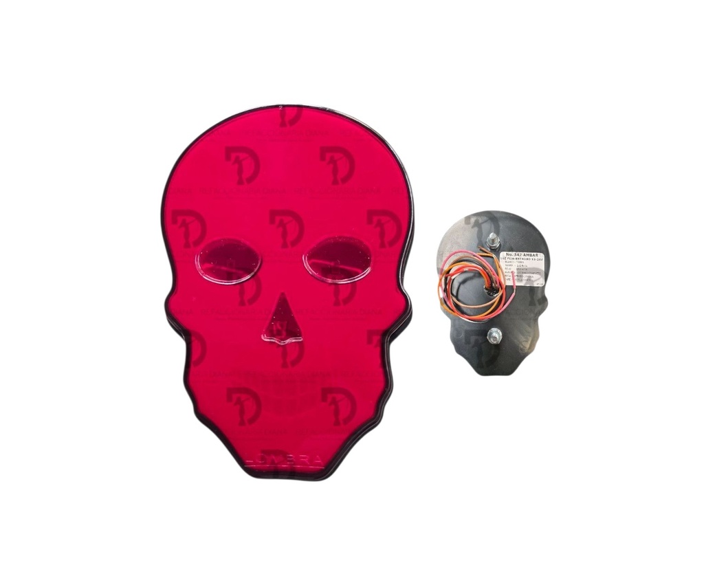 PLAFON CALAVERITA 15 LED´S ROJO 12/24V