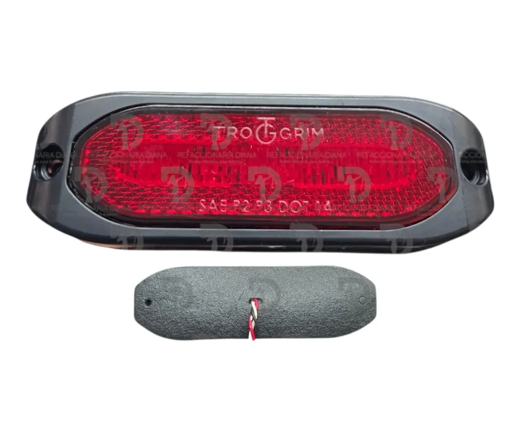 PLAFON LATERAL ROJO C/REFLE 12/24V AYCO