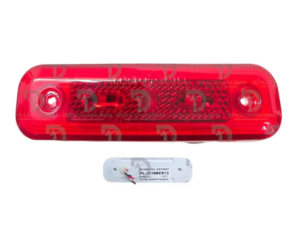 PLAFON LAT 3 LED ROJO 12V ESTROBO