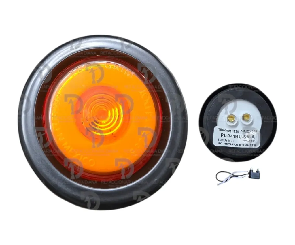 PLAFON 2" AMBAR GROMMET NEON 12/24V