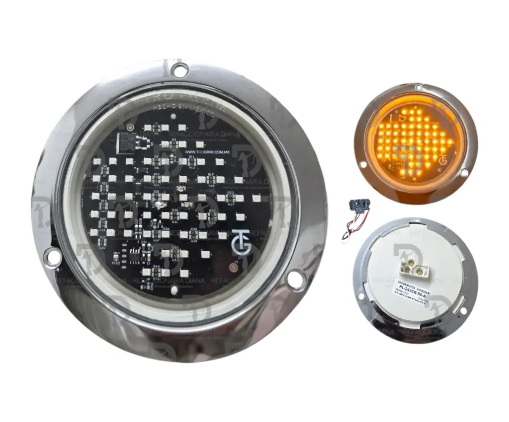 PLAFON 4" FLECHA AMBAR 12/24V ESTROBO