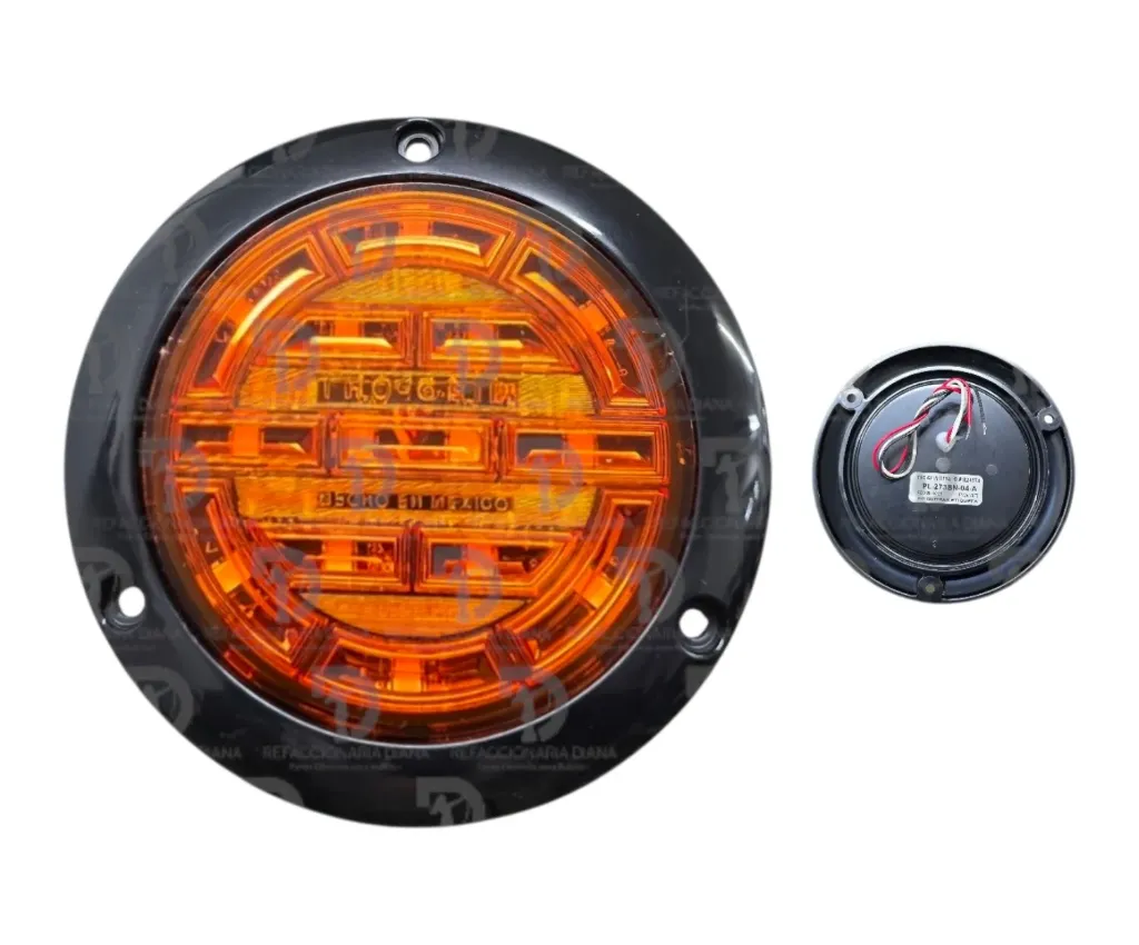 [D4643874] PLAFON 4" AMBAR ULTRA PLANO 12/24V 14LED
