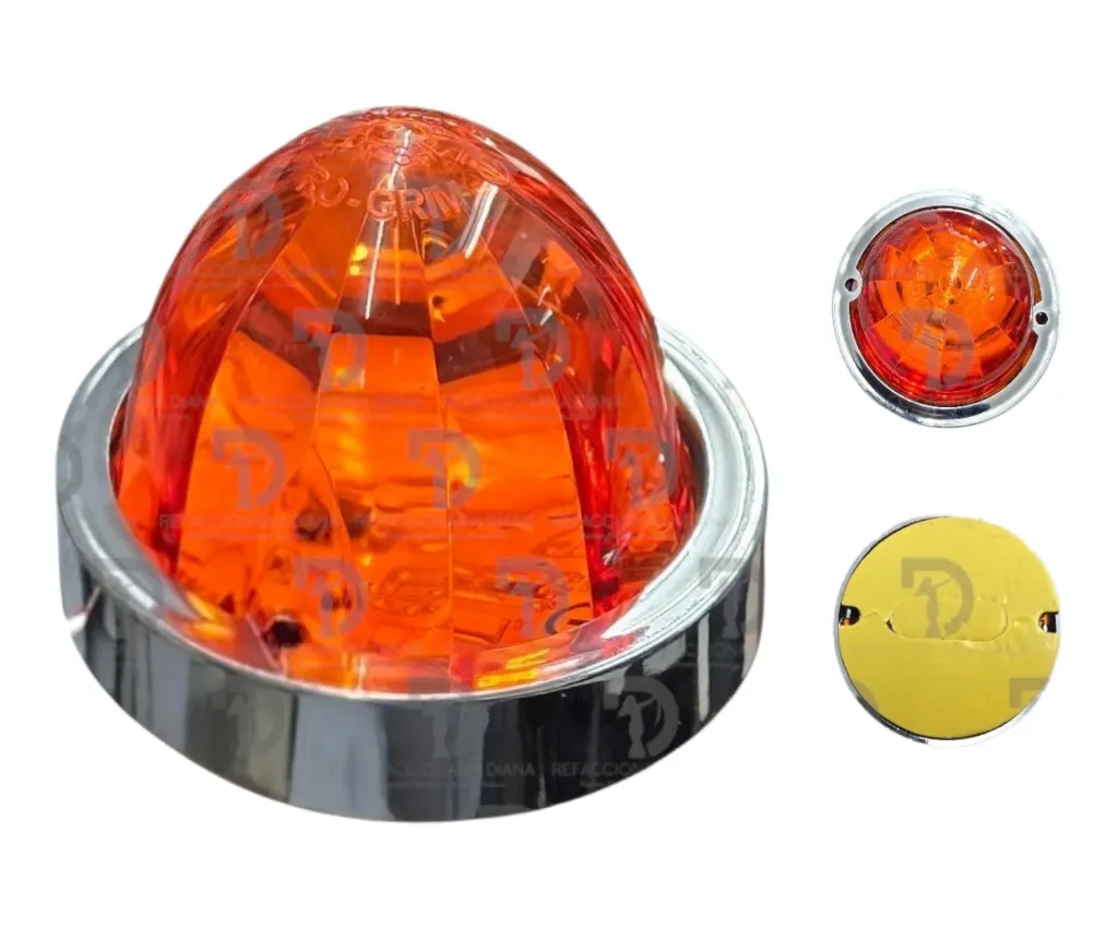 [D4654074] PLAFON WATERMELON AMBAR CROMADO 12/24V