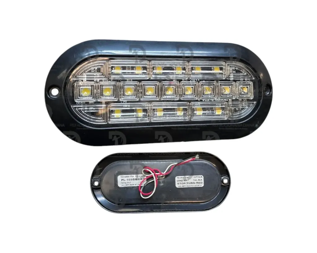 PLAFON OVALADO CRIST 12/24V PLANO B/NEGR