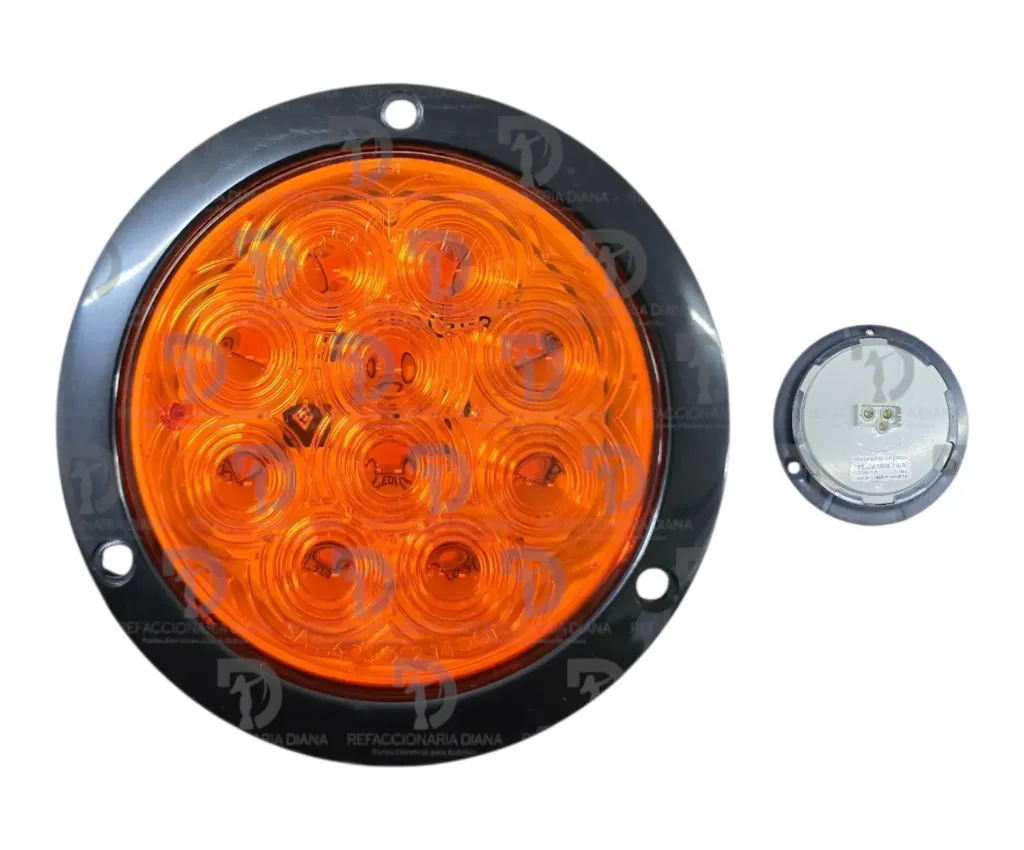 PLAFON 4" AMBAR 10 LED 12/24V ALTA/BAJA