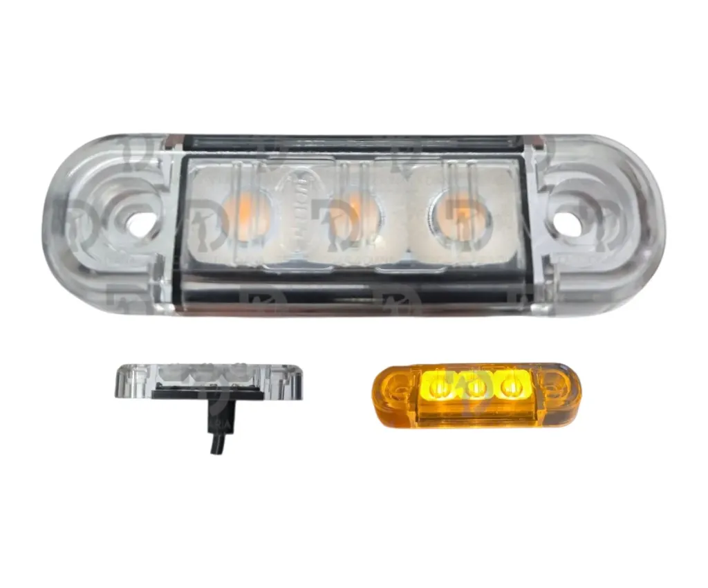 PLAFON CRISTAL 3 LED AMBAR 12/24V SUP AYCO
