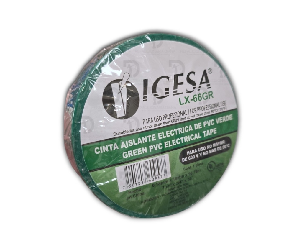 [D20005129] CINTA PLASTICA AISLANTE VERDE IGESA