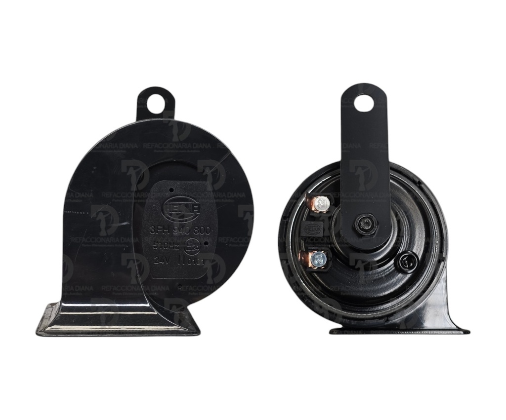 BOCINA CLAXON CARACOL 12V JGO NEGRA