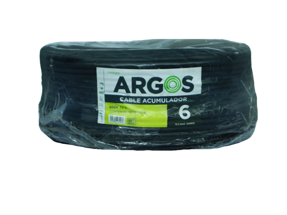 [D2901504] CABLE P/BATERIA #6 NEGRO ARGOS