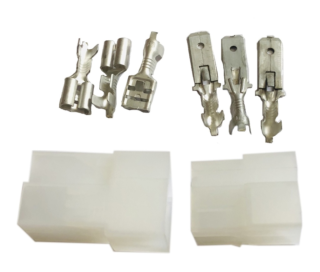 CONECTOR FASTON 3 VIAS COMPLETO