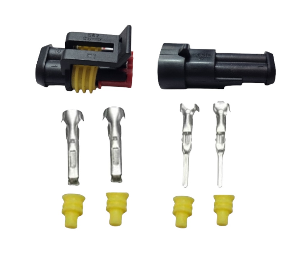 CONECTOR TYCO 2 VIAS H Y M COMPLETO