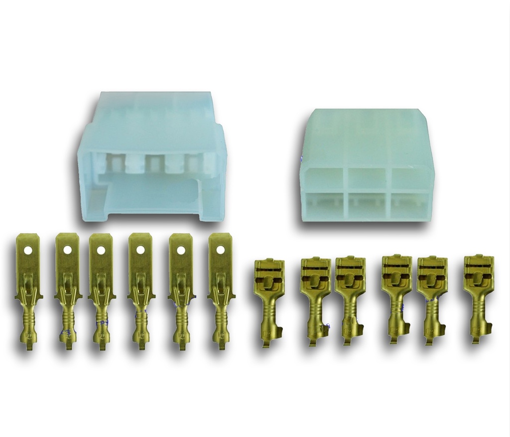 CONECTOR FASTON 6 VIAS COMPLETO