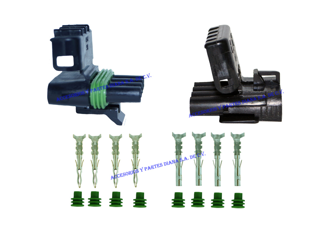 CONECTOR PACKARD 4 VIAS COMPLETO