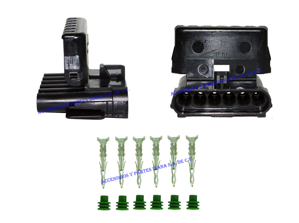 [D3337491] CONECTOR PK HEMBRA 6 VIAS COMPLETO