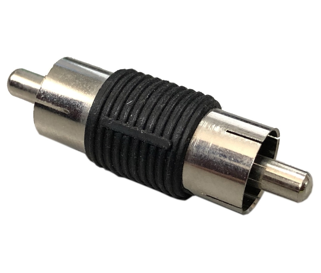 CONECTOR RCA MACHO-MACHO NEGRO