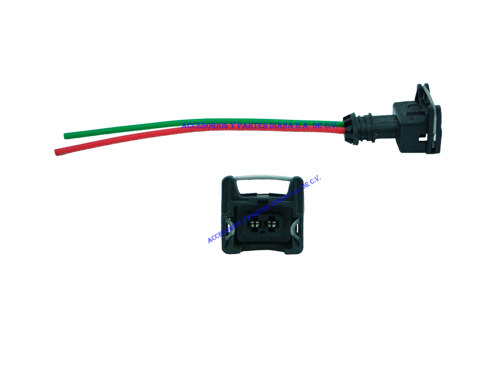 CONECTOR 2 VIAS NEGRO P/FLOR C/CABLE