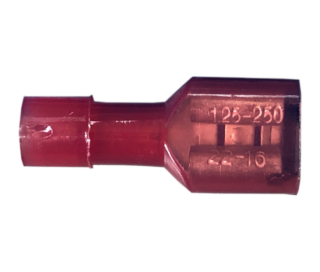 TERMINAL ENCHUFE ROJA ENCAPSU 1/4 .250