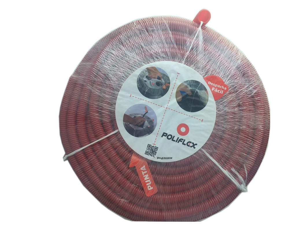 DUCTO FLEXIBLE 3/8" ROJO POLIFLEX