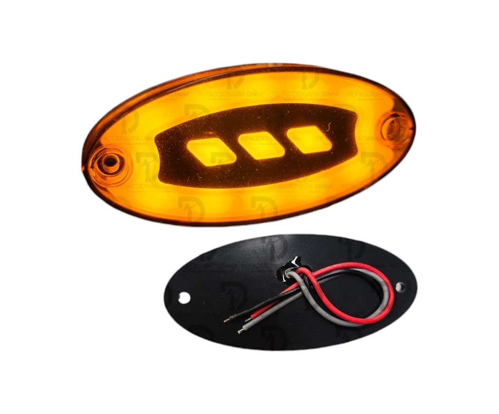 PLAFON LATERAL SEMILLA NEON AMBAR 12/24V