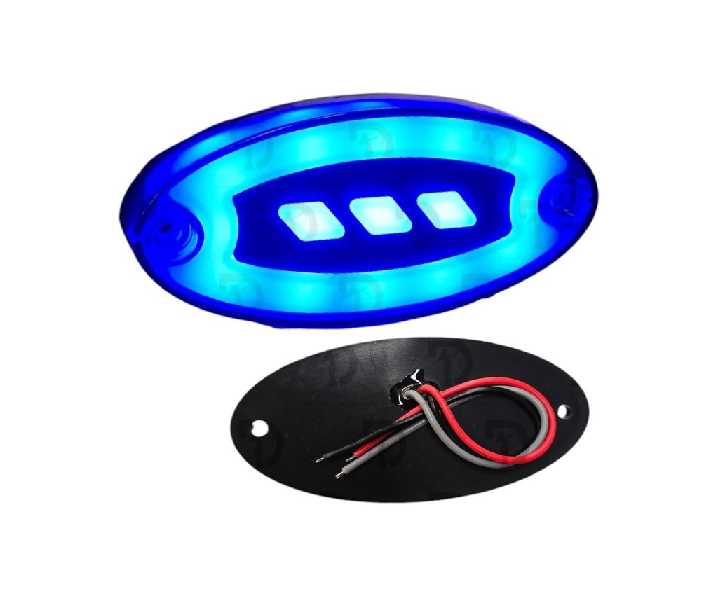 PLAFON LATERAL SEMILLA NEON AZUL 12/24V