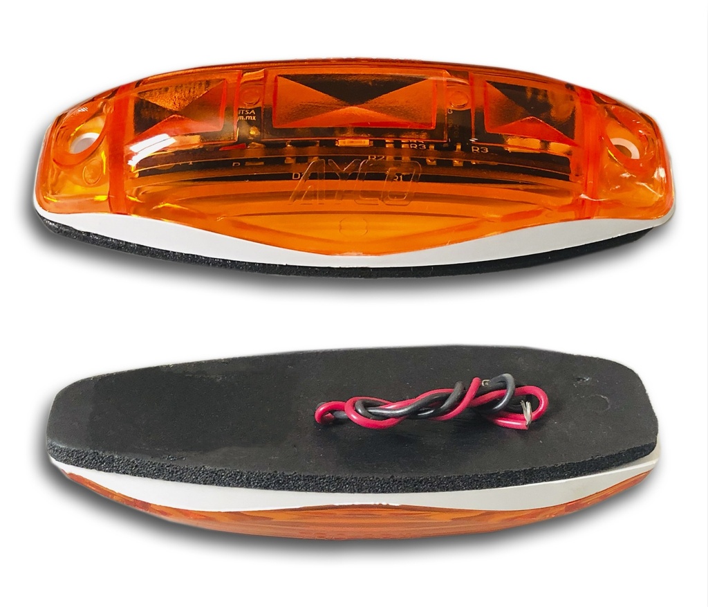 [D4604574] PLAFON LATERAL AMBAR AYCO B/BLANC 12/24V