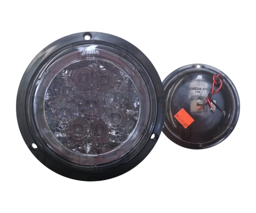 PLAFON 5 1/3" C/ARILLO CRISTAL 9LEDS 12V