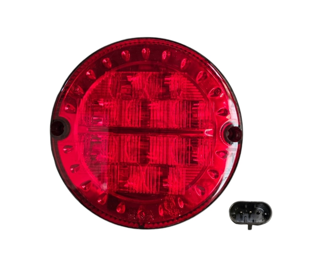 PLAFON REDONDO 12/24V 10 LED ROJO 125MM