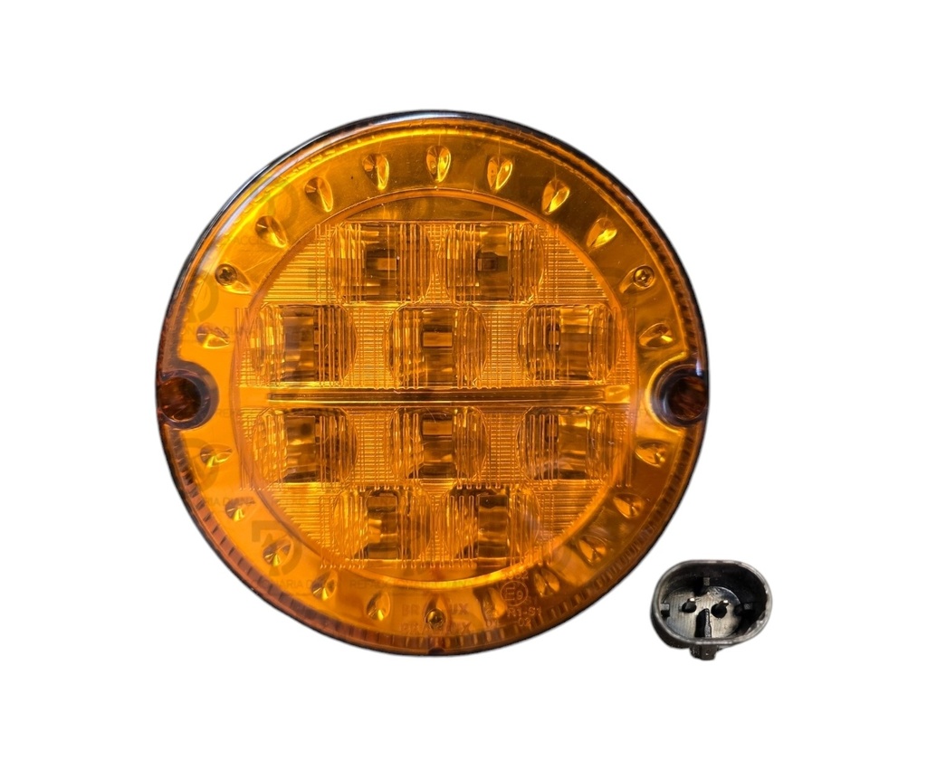PLAFON REDONDO 12/24V 10 LED AMBAR 125MM