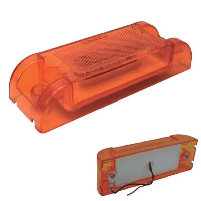 PLAFON LAT C/REFLE 4 LED AMBAR 12V ESTRO