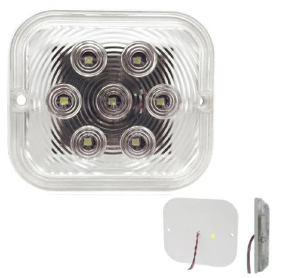 PLAFON CUAD 7LED SELL AMB M/CRIST 12/24V