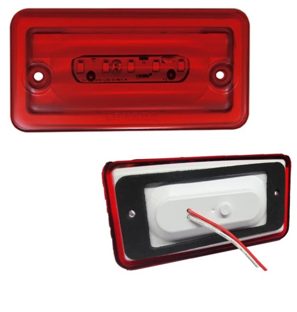 PLAFON VISERA P/INTER 4 LED´S ROJO 12V