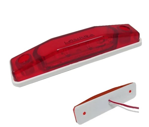PLAFON ZEPELIN RECT 5 LED ROJO PLANO 12V