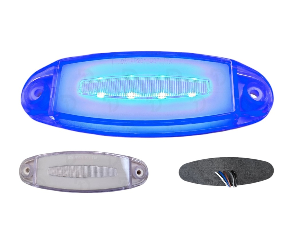 PLAFON SALMON CRIST LED AZUL NEON 12/24V