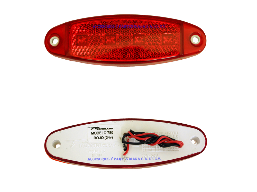 PLAFON SALMON LED ROJO 12-24V