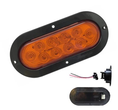 [D46329100] PLAFON 6" OVAL SELL ABS 10LED AMB 12/24V