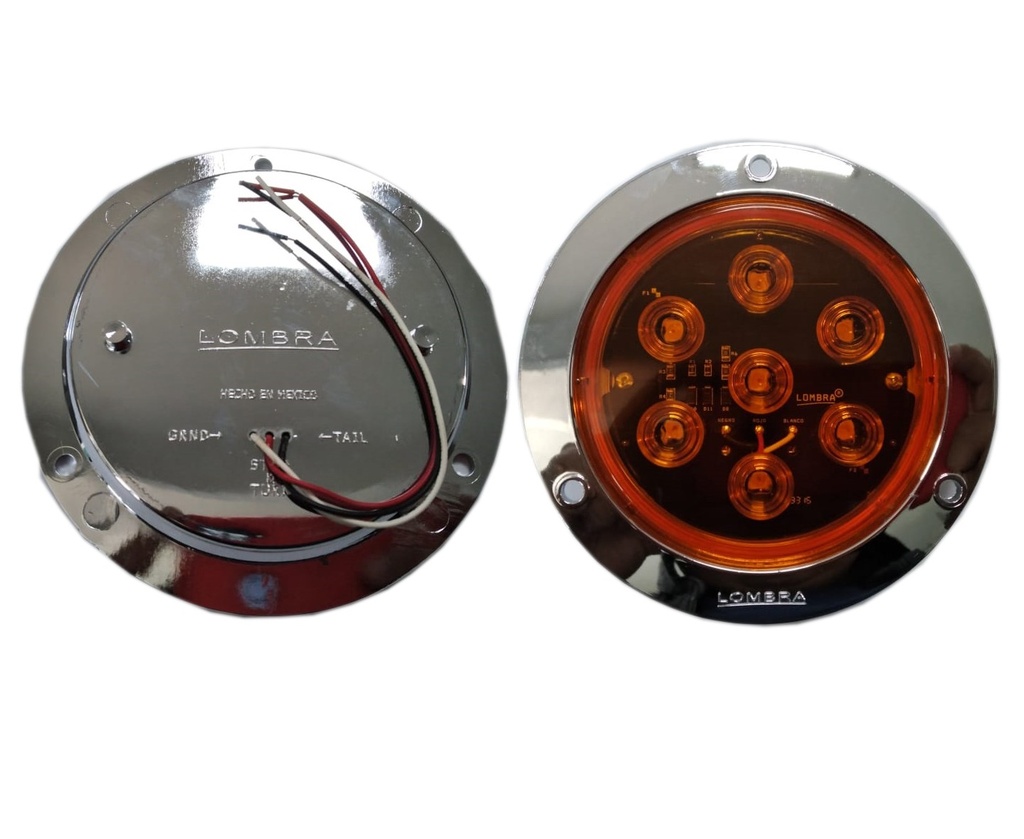 [D46334100] PLAFON 7 LEDS 4" ABS CROM S/C AMB 12/24V