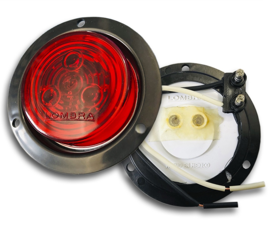 PLAFON ROJO 3 LEDS 2 1/2" P/REMA 12/24V
