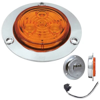 [D46385100] PLAFON AMBAR 3 LED 2 1/2" B/CROMO 12/24V