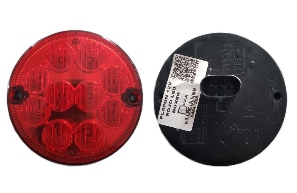 PLAFON 12V ROJO LED BOXER