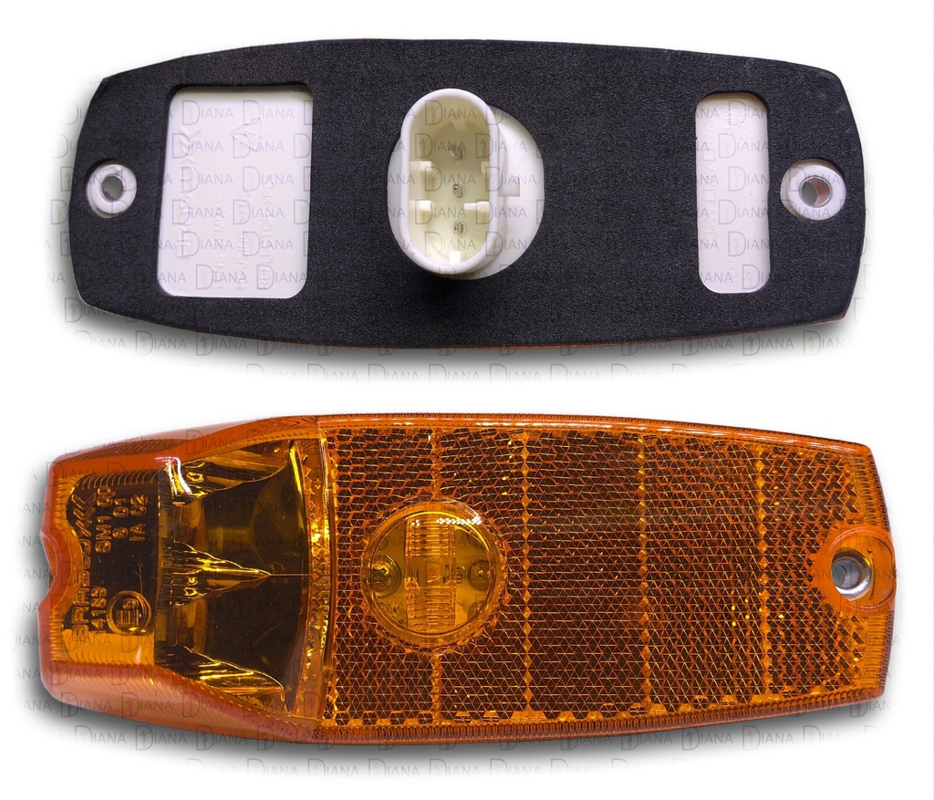 PLAFON 12/24V LED AMBAR LAT I8 BRASL
