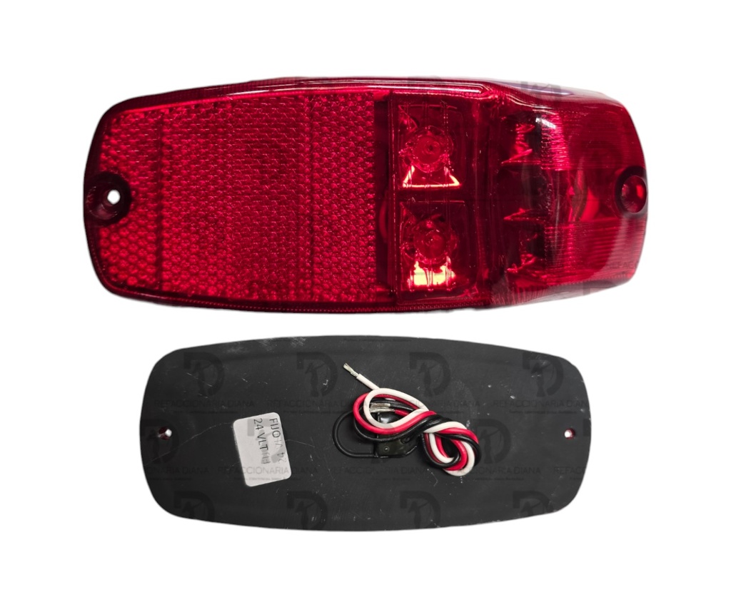 [D4655893] PLAFON LAT ROJO 5 LED BURBU NVA S/CONEC