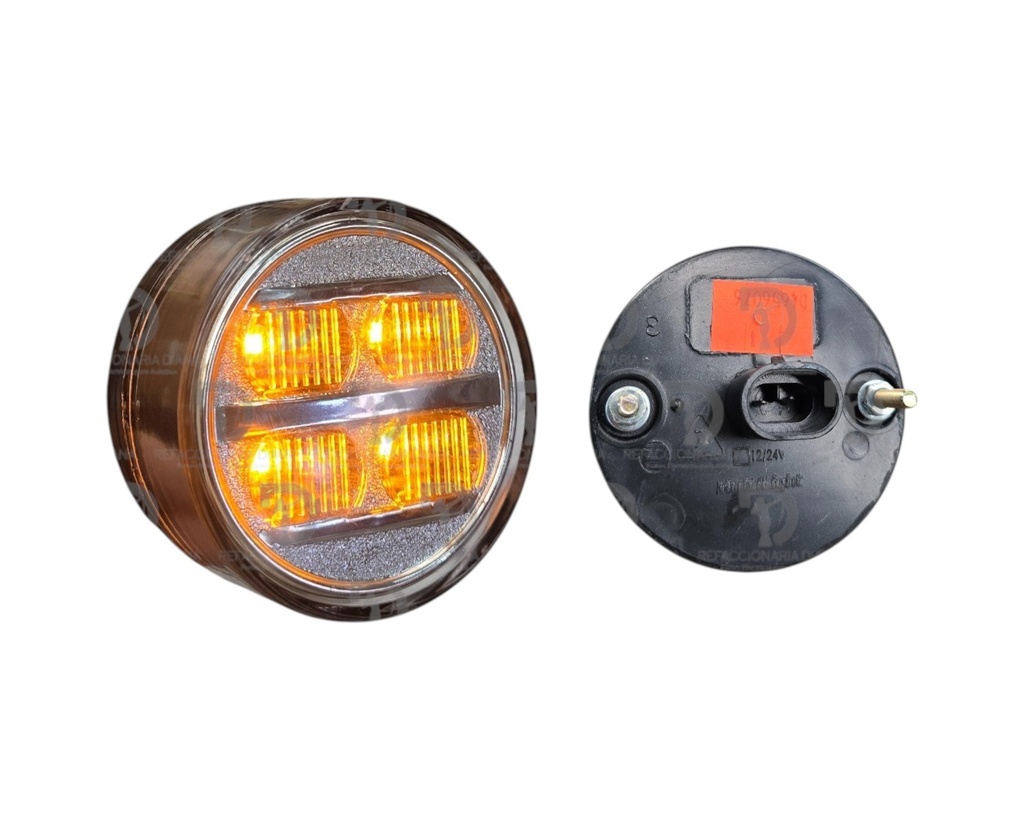 PLAFON 12/24V LED AMBAR M/CRI 70MM