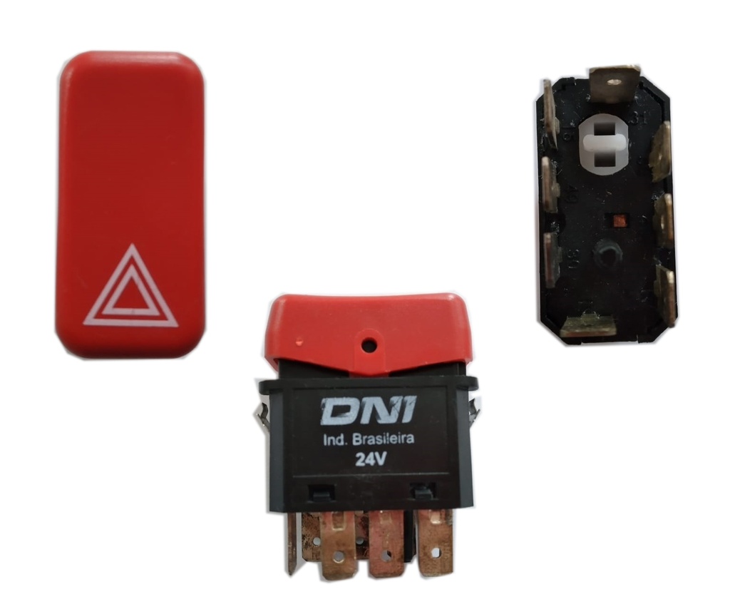 SWITCH INTERMITENTES ROJO 24V